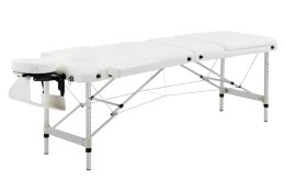 Łóżko Do Masażu Składane Aluminiowe Białe PAKO 700-039WT