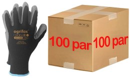 Rękawice robocze / Czarne / OX-LATEKS_BS - 100 Par (10 - XL)