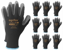 Rękawice robocze / Czarne / OX-LATEKS_BS - 100 Par (10 - XL)