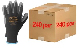 Rękawice robocze / Czarne / OX-LATEKS_BS - 240 Par (10 - XL)