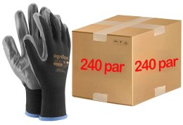 Rękawice robocze / Czarne / OX-NITRICAR_BS - 240 Par (8 - M)
