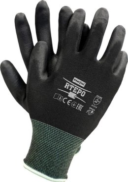 Rękawice robocze / Czarne / RTEPO_BB - 100 par (10 - XL)