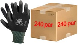 Rękawice robocze / Czarne / RTEPO_BB - 240 par (10 - XL)