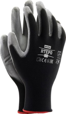 Rękawice robocze / czarno-szare / RTEPO_BS - 240 Par (10 - XL)