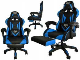 Fotel Biurowy Obrotowy gamingowy / czarno - niebieski / MALATEC